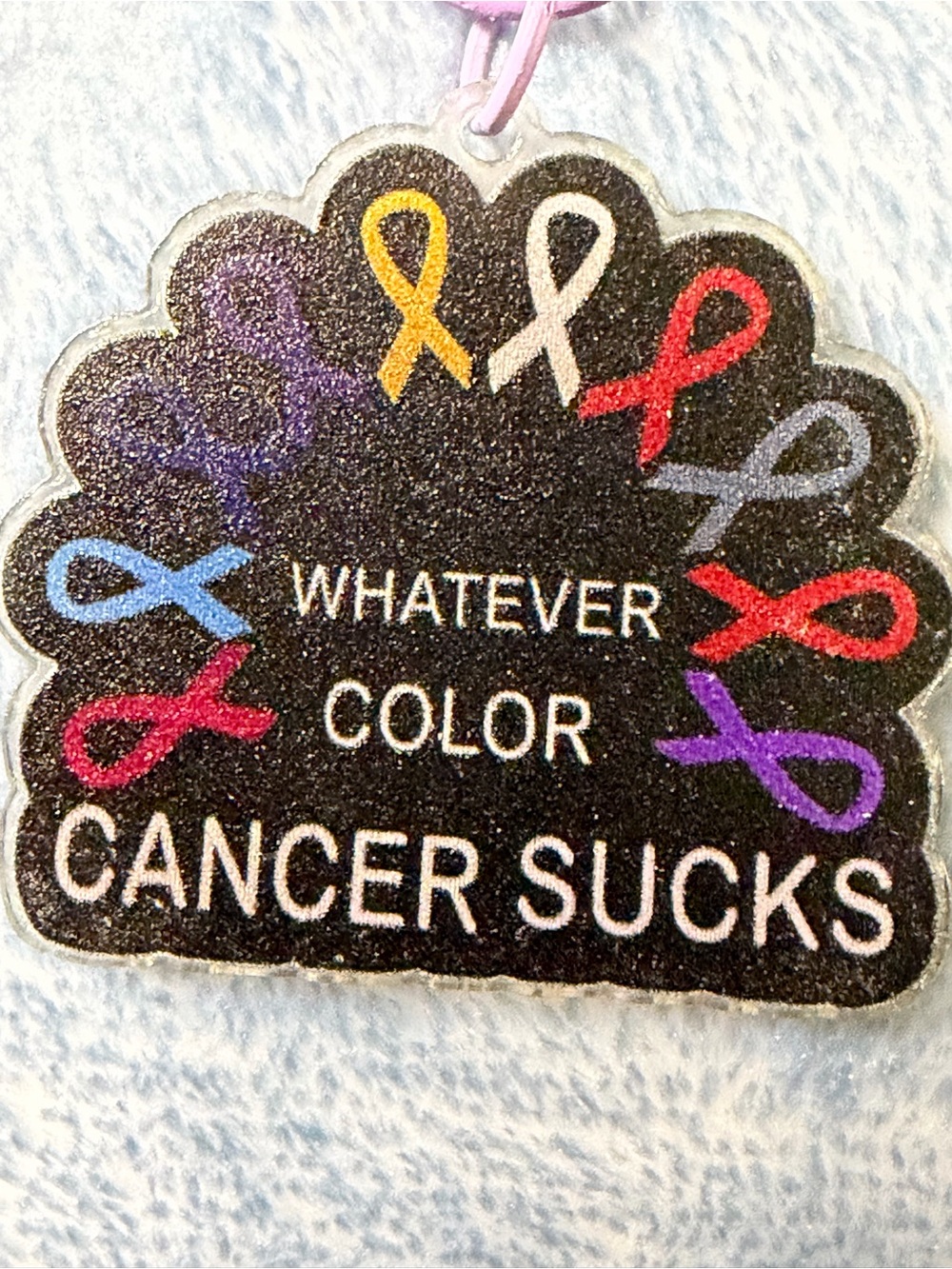Cancer Sucks Backpack Charm NWT